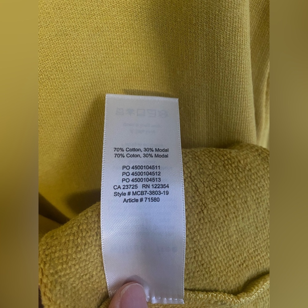 New Aritzia Wilfred Free Yellow Boyfriend-fit crewneck Nan Sweatshirt - Picture 8 of 9